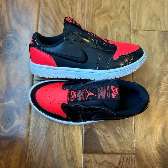 Size 8 - Nike Air Jordan Low Wmns Slip On ‘Black Hot Punch’ - Picture 1 of 8
